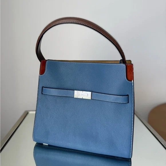 Tory Burch Blue Satchel Bag - Picture 2 of 11